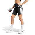 Bermuda adidas Feminina Optime Essentials 3 Listras Feminino PRETO/CINZA/BRANCO