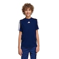 Camiseta adidas 3 Stripes - Infantil AZUL/BRANCO