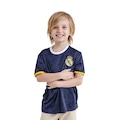 Camiseta Do Real Madrid King Braziline - Infantil AZUL ESC/AMARELO