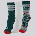 Kit Meia adidas GFX Cano Alto 3 Pares VERDE