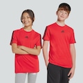 Camiseta adidas 3 Stripes Infantil VERMELHO