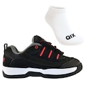 Kit Tênis Qix Revolution Sabotage + Meia - Masculino PRETO/VERMELHO