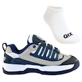 Kit Tênis Qix Revolution Sabotage + Meia - Masculino AZUL/CINZA