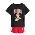 Conjunto Camiseta adidas Disney Mickey Mouse Infantil PRETO/BRANCO