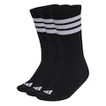 Meia adidas Três Listras Sportswear com Amortecimento Unissex - 3 Pares PRETO/BRANCO