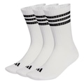 Meia adidas Três Listras Sportswear com Amortecimento Unissex - 3 Pares BRANCO/PRETO