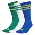 Meia adidas Três Listras Sportswear com Amortecimento Unissex - 3 Pares VERDE/AMARELO