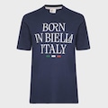 CAMISETA FILA COMFORT BORN IN BIELLA LETTER MASCULINA AZUL