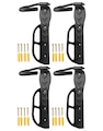 4x Suporte parede bicicleta vertical Absolute gancho fixo PRETO