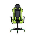 Cadeira Gamer Pelegrin em Couro PU Reclinável PEL-3012 PRETO/VERDE
