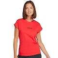 Camiseta adidas Essentials Linear Feminina VERMELHO