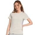 Camiseta adidas Slim Três Listras Holiday Feminina BEGE