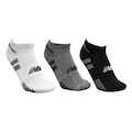Kit de 3 Meias New Balance Invisível Feminina BRANCO/PRETO