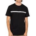 Camiseta Quiksilver Bait Stripe SM26 Masculina PRETO