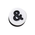 Jibbitz™ E Comercial Pequena BRANCO/PRETO