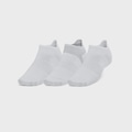 Kit Meias de Corrida Under Armour Run Cushion com 3 Pares - Adulto BRANCO