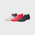 Kit Meias de Corrida Under Armour Run Cushion com 3 Pares - Adulto VERDE