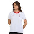 Camiseta Do Flamengo Braziline Chocar Feminina BRANCO