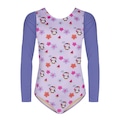 Maiô Selene Manga Longa Estampado Infantil ROXO