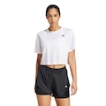 Camiseta Cropped Boxy Essentials adidas Feminina BRANCO