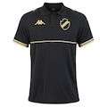 Camisa Polo Do Vasco Kappa Supporter Monochromatic Masculina PRETO