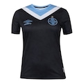 Camisa Umbro Grêmio III 2024/25 Torcedora Feminina PRETO