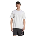 Camiseta adidas Logo Linear Masculina BRANCO/PRETO