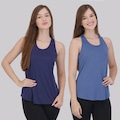 Camiseta Regata Area Bio New Bio - 2 unidades - Feminina AZUL
