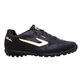 Chuteira de Society Masculina Topper Boleiro VI PRETO/BRANCO/DOURADO