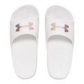 Chinelo Under Armour Core 2 Unissex BRANCO/OURO