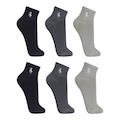 Lupo Meia 3223 Kit 6 Pares Cano Curto Tamanho 45-48 PRETO/CINZA