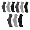 Lupo Meia Lupo Kit 9 Pares Cano Médio PRETO/CINZA