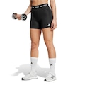 Short Adidas Techfit Treino Feminino PRETO/CINZA/BRANCO