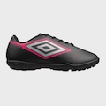 Chuteira Society Infantil Umbro Cannon PRETO/ROSA