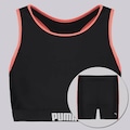 Conjunto Shorts Hotpants e Top PUMA Gym Feminino PRETO