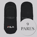 Kit Meia Fila 9 pares Cano Invisível Unissex PRETO