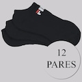 Kit Meia Fila 12 Pares Cano Curto Unissex PRETO
