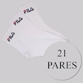 Kit Meia Fila 21 Pares Cano Médio Unissex BRANCO