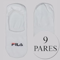 Kit Meia Fila 9 Pares Cano Invisível Unissex BRANCO