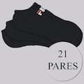 Kit Meia Fila 21 Pares Cano Curto Unissex PRETO