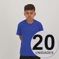 Kit 20 Camisetas Dras Basica Infantil AZUL