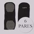 Kit 6 Pares de Meia Lupo Performace Antiderrapante Unissex PRETO