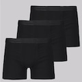 Kit de 3 Cuecas Boxer Lupo Elastic Soft Masculino PRETO