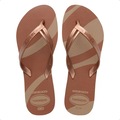 Chinelo Havaianas Elegance Print Metalizado Feminino MARROM