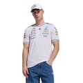 Camiseta Adidas Mercedes - AMG Petronas Fórmula One Team Authentic White Driver Masculina BRANCO/PRETO