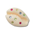 Jibbitz Crocs Concha Puka com Gemas BRANCO