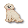Jibbitz Crocs Filhote de Golden Retriever BRANCO
