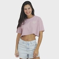 Camiseta Cropped Volcom Pocket Dial Feminina ROSA