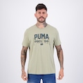 Camiseta PUMA Graphics Varsity Masculina CINZA