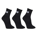 Kit Meia New Balance Cano Alto Logo C/ 3 Pares PRETO